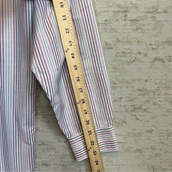 Brooks Brothers 346 Classic Striped Men's Dress Shirt Size Medium Button Up - Picture 15 of 16